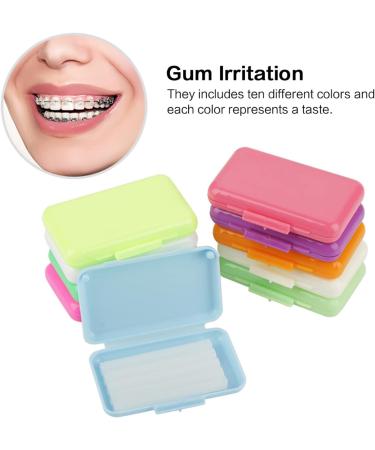 Ortho Wax Braces Gum 10 Box Dental Flavoured Relief Ortho Wax Brace Fruit Scent Gum Irritation Set Food Grade Dental Wax - Buy Online on GoSupps.com