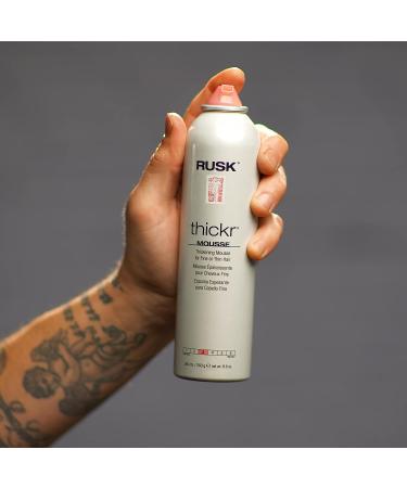 RUSK Designer Collection Thicker Thickening Mousse - 8.8 Oz - Body, Texture, and Hold for Fine or Thin Hair - Buy Online on GoSupps.com
