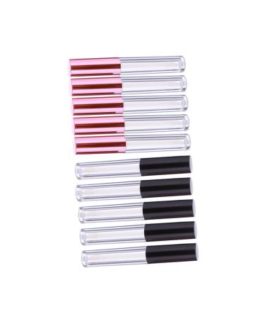 SOESFOUFU Set of 10 Refillable 5ml Plastic Lip Gloss Tubes - Travel Size - Convenient and Trendy