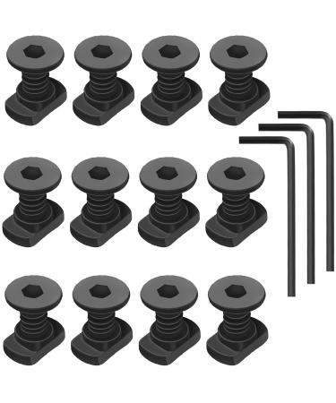 Ficero 12 PCS Mlok Screws and Nuts Replacement Sets, M-Lok Rail Mount Screws & T-Nuts Accessories with Allen Wrench