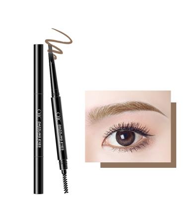Professional MakeUp eyebrow pencil Stay & Me Waterproof Micro Brow Pencil on both sides with an exposed eyebrow pencil and brush durable make-up with two ends vegan formula (i)