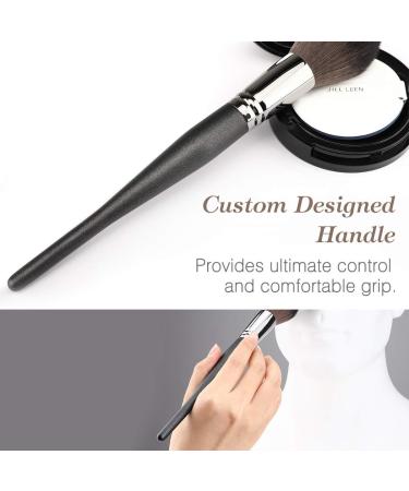 Professional Highlighter Makeup Brush Luxspire Kabuki Blush Brush Wooden handle Soft Mineral Powder Foundation Brush Blending Contouring Brush - Black - Buy Online on GoSupps.com