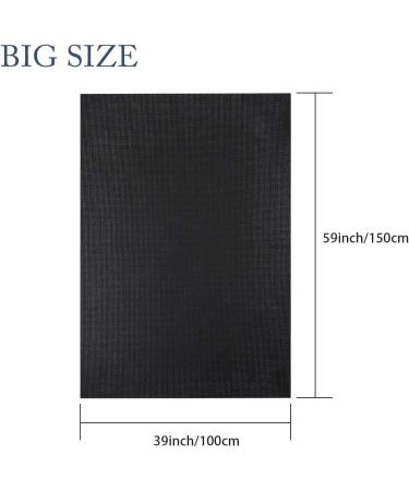 Pllieay 14 Count Big Size Black Classic Reserve Aida Cloth Cross Stitch Fabric - 59x39 Inch - 1 Pack - Buy Online on GoSupps.com