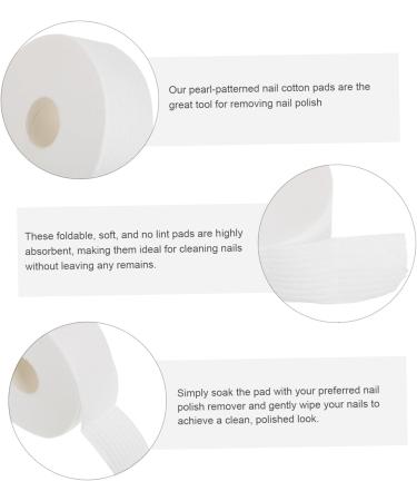  Healvian Healvian 1 Roll Nail Pads Nail Polish Wipes Gel Polish Remover Pads Travel Nail Polish Remover Fast Nail Polish Removal Nail Cotton Balls Nail Pads White Cotton Sheet - Buy Online on GoSupps.com