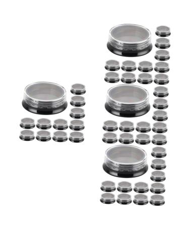 Didiseaon 80 Pcs Eye Shadow Box Nail Accessories Refillable Cosmetic Containers Compartment Boxes Flat Bottle Blackx4pcs 3.9x3.9cmx4pcs