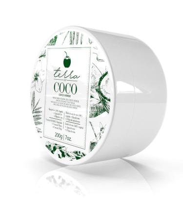 Terra Coco Verde Mask | Vegan | Moisturizes and Nourishes | Ideal for Extremely Dry and Worn Hair Damaged by Sun or Chemicals| Removes Dead Cells | Acts as a Sunscreen | 7.0 oz