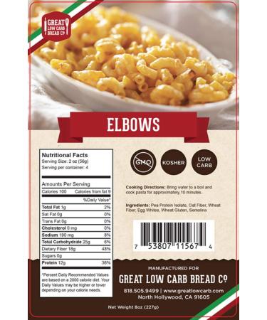 Low Carb Pasta Variety Pack: Fettuccine, Rotini, Penne, Elbows - 4 Pack Assortment by Great Low Carb Bread Co - Buy Online on GoSupps.com