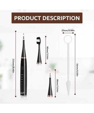 SomaA Sonic Electric Toothbrush for Adults - 5 Modes 3 Brush Heads USB Rechargeable Waterproof Travel Set - Deep Cleaning Toothbrush (Black - Buy Online on GoSupps.com