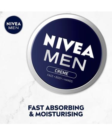 NIVEA Men Creme 75ml Intensive Moisturising Cream with Vitamin E and Aloe Vera - Fast Absorbing Face, Body, and Hand Cream - Pack of 1 - Buy Online on GoSupps.com