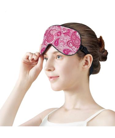 Buy Pink Elements Paisley Sleep Mask for Women - Adjustable Eye Shades Cover with Elastic Strap - Perfect for Travel & Relaxation - Buy Online on GoSupps.com