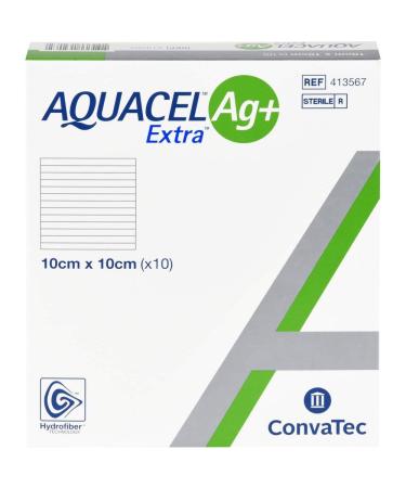 AQUACEL Ag+ Extra 10x10 cm compresses 10 pcs