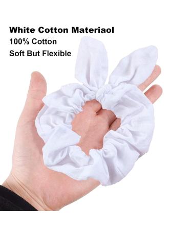 Mrriyai White Hair Tie Scrunch - 8 Elastic Ponytail Holders for Women & Girls | Stylish Hair Accessories - Buy Online on GoSupps.com