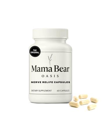 Mama Bear Oasis Nerve Support Capsules for Neuropathy - Advanced Nerve Vitamins & Repair Formula - Mobility Boost & Calm Blend - Regeneration Health Supplements - Neuropathy & Recovery Capsules 60 Ct