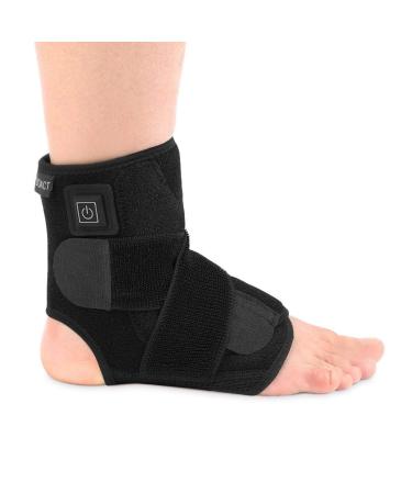 Heating Ankle Brace | Heated Ankle Wrap with 3 Temperature Levels for Ankle Sprains | Men & Women - Buy Online on GoSupps.com