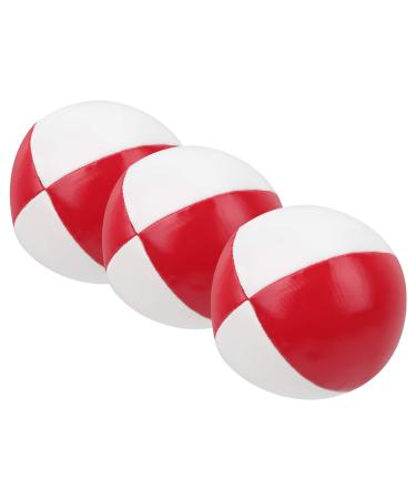 Indoor Smooth Juggling Balls Tear Resistant for Children's Leisure Red and White