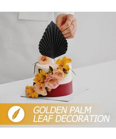 Didiseaon 10pcs Palm Leaf Cake Toppers - Monstera Leaf Cupcake Picks for Hawaii Aloha Jungle Wedding and Birthday Decor - Buy Online on GoSupps.com
