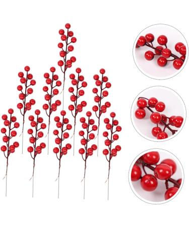 ABOOFAN 30 Pcs Christmas Red Fruit Decoration Artificial Berry Branches Berry Fruit Picks Artificial Berries Branches Christmas Berry Decorations Wedding Foam Banquet Artificial Flower - Buy Online on GoSupps.com