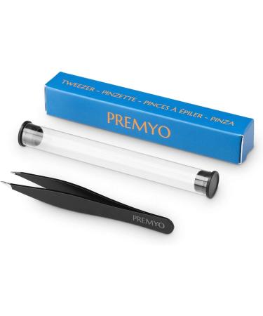 Buy Premyo Precision Eyebrow Tweezers for Ingrown Hair & Splinters - Professional Stainless Steel Rustproof with Case | International Shipping - Buy Online on GoSupps.com