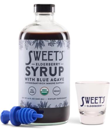 Elderberry Syrup with Blue Agave | Immune Support | USDA Organic Certified | Non-GMO | Vegan | Gluten-Free (16 oz) 16 Fl Oz (Pack of 1) - Buy Online on GoSupps.com