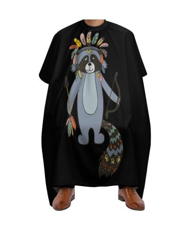 Indian Raccoon Panda Professional Hair Cutting Cape Apron Salon Haircut Barber Hairdressing with Snap Closure