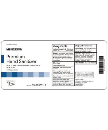 Mckesson Hand Sanitizer 18oz - Antibacterial Gel for Clean Hands - Buy Online on GoSupps.com