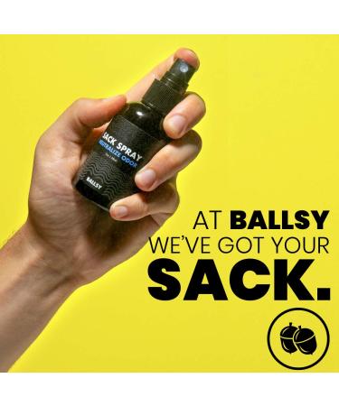 Ballsy Sack Spray (2oz) - Natural Deodorant for Men with Tea Tree & Aloe Vera - Neutralize Odor & Skin Irritation - Cruelty-Free, Sulfate & Paraben-Free - Buy Online on GoSupps.com