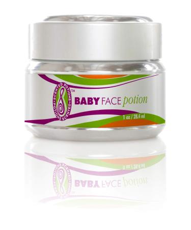 Scented Potions Baby Face Plant Base Serum - All Natural Aromatherapy Anti-Aging Baby Soft Skin Healing Cream for Rosacea Acne Pimples Ezcema Enlarged Pores and other skin problems.