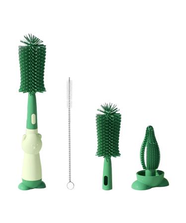 Bottle brush baby bottle brush set 3 in 1 bottle and nipped cleaning brush water bottle brush multi-purpose cleaning brush (green) - Buy Online on GoSupps.com