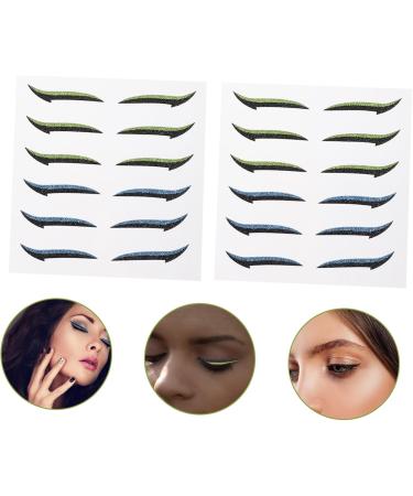 FOMIYES 24 Pairs Glitter Eyeliner Cat Eyeliner Sticker Invisible Eye Line Strips Eyes Adhesive Tape Miss - Buy Online on GoSupps.com