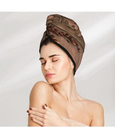 Shop Super Absorbent Coffee Beans Microfiber Hair Towel Wrap for Women | Quick Dry Coral Velvet for Long Curly & Thick Hair - Buy Online on GoSupps.com