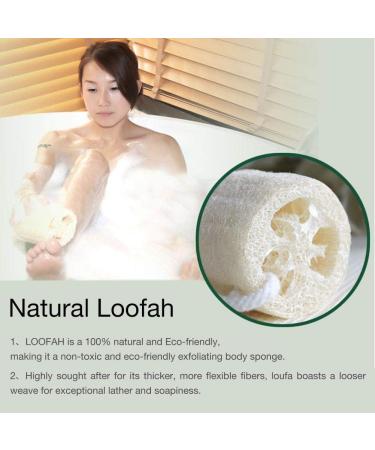 SmarTopus 5-Pack Premium Natural Loofah Sponges - Exfoliating Body Scrubber for Bath, Spa, Shower - Kitchen, Bathroom Dishes - Eco-Friendly - Buy Online on GoSupps.com