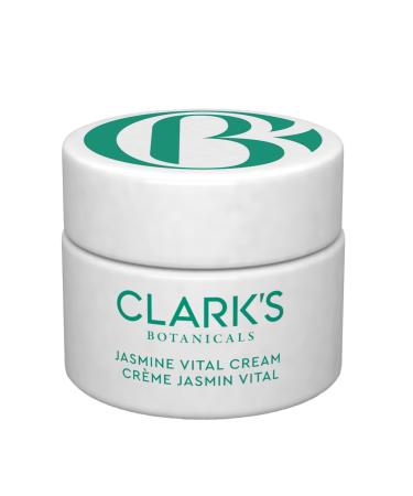 Clark's Botanicals Jasmine Vital Healing Cream Anti-Wrinkle Hydration Face Gel with Niacinamide Algae Calendula & Jasmine 1.7 Ounce (Pack of 1)