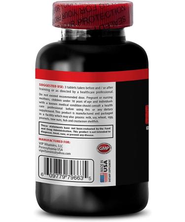 Buy VIP Supplements BCAA 3000 MG Workout Pills - Branched Chain Amino Acids for Men & Women - 120 Tablets - Enhance Performance & Recovery - Buy Online on GoSupps.com