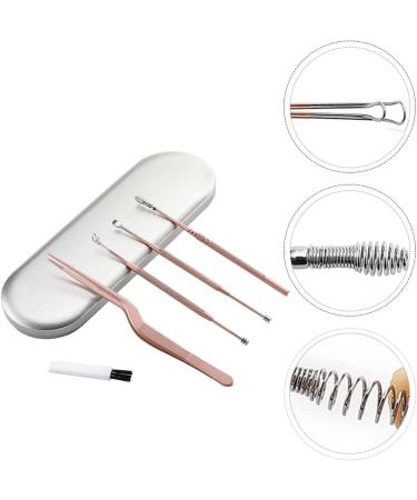 Healeved Ear Wax Removal Kit - 5 Pcs Earwax Remover Set in Rose Gold 14x1cm - Buy Online on GoSupps.com
