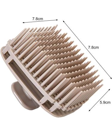 Grebest Hair Shampoo Scalp Scrubber Brush - Deep Cleansing Silicone Massager for All Hair Types - Gentle Exfoliation Tool for Men - Light Grey - Buy Online on GoSupps.com