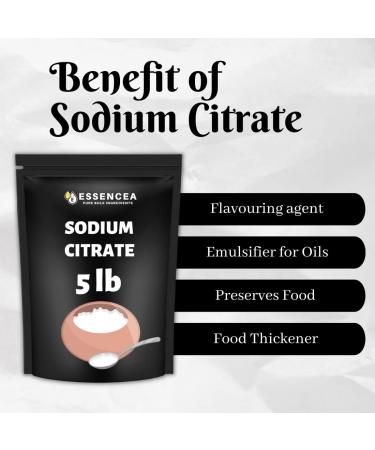 Sodium Citrate Powder 5LB - 100% Pure Bulk Ingredient by Essencea | Premium Quality Supplement - 80oz - Buy Online on GoSupps.com
