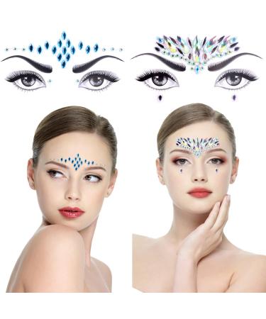 Lady Up Face Gems Stick On Rhinestones Mermaid Bindi - Halloween Festival & Party Temporary Tattoos - Buy Online on GoSupps.com