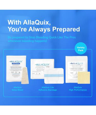 Stop Bleeding Quick Pack - AllaQuix Hemostatic Blood Stoppers (Gauze Bandage Nose Plug) | Fast International Shipping - Buy Online on GoSupps.com