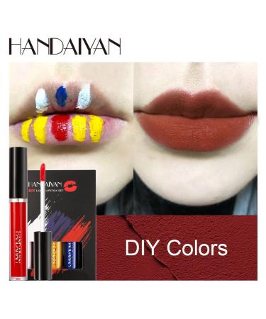 WYSHAK Liquid Lipstick Set - 5 Basic Colors with Brush | DIY's Favorite Lipstick Colors | Long-Lasting Formula | Includes Free Colors - Buy Online on GoSupps.com