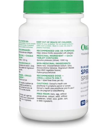 Organika Spirulina 90 Tabs 90 count (Pack of 1) - Buy Online on GoSupps.com