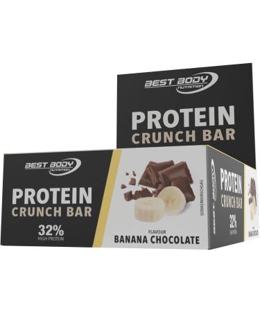 Fitnesshotline Best Body Nutrition Protein Crunch Bar 33 12x35g Banana Chocolate Bars Protein Bars Banana Chocolate 12x35g - Buy Online on GoSupps.com