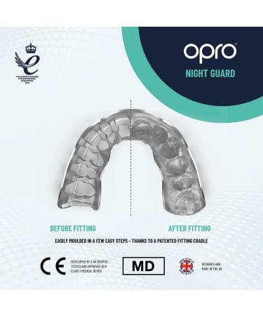 Opro Dentist Recommended Night Mouth Guard for Teeth Grinding Bruxism and TMJ Restorative Sleep with Antimicrobial Dental Pr - Buy Online on GoSupps.com