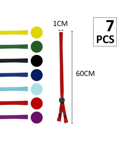 7-Piece Adjustable Mask Lanyard Set | Comfortable Mask Chain for Kids Women & Men | Double-Clamping Safety Rope with Extender - Buy Online on GoSupps.com