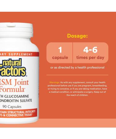 Natural Factors Joint MSM Formula Supports Healthy Joint Muscle and Cartilage with Glucosamine and Chondroitin Sulfate 90 capsules (90 servings) 90 count (Pack of 1) - Buy Online on GoSupps.com