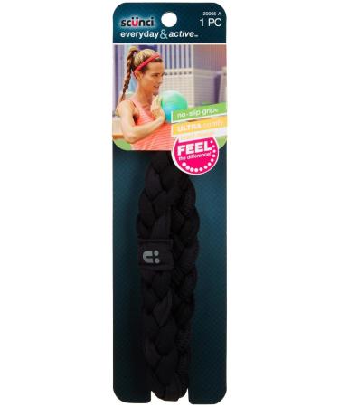 Scunci NS Thick Braided Stretchy Headwrap - Black