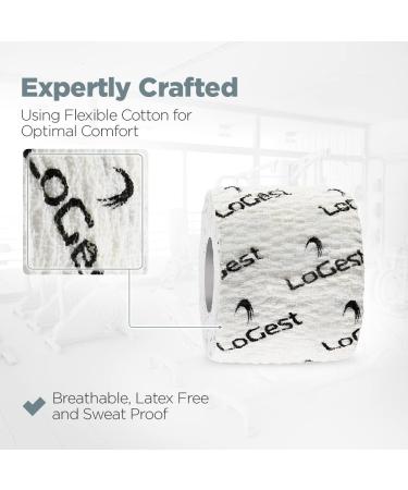 Logest 4 Pack Weightlifting Tape - Thumb Tape for Fingers Wrists Palms - 1.5-Inch Grip Tape for Deadlifting Rock Climbing Crossfit Equipment (Black/White) - Buy Online on GoSupps.com