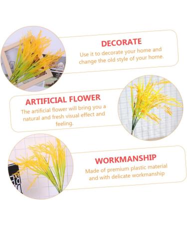 Zerodeko 4pcs 7 Simulated Rice Wheat Ear Flower House Decorations for Plants Realistic Wheat Ear Faux Plants Fake Wheat Ear Faux Greenery Artificial Ears of Wheat Paddy Plastic - Buy Online on GoSupps.com