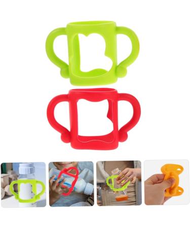 ibasenice 2pcs Silicone Bottle Handle Bottle Handle Milk Bottle Accessories Milk Bottle Handles Silicone Bottle Handle Milk Bottle Grips Feeding Bottle Newborn Feeder 13.00X7.00X6.50CM Assorted Color - Buy Online on GoSupps.com