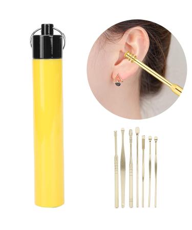 Stainless Steel Ear Pick Spoon and Spiral Ear Wax Cleaner Set - Gold | Earwax Removal Kit - Buy Online on GoSupps.com
