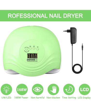 Didude 168W LED UV Nail Lamp - Professional Nail Dryer with Smart Sensor & 4 Timers | Ideal for All Gel Types at Home Salon - Buy Online on GoSupps.com